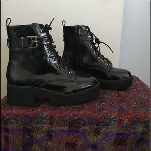 H&M black chunky combat boot